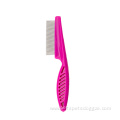 Cleaning Pink Handle Stainless Flea Pet Grooming Comb